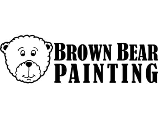 Brown Bear Painting logo with bear illustration.