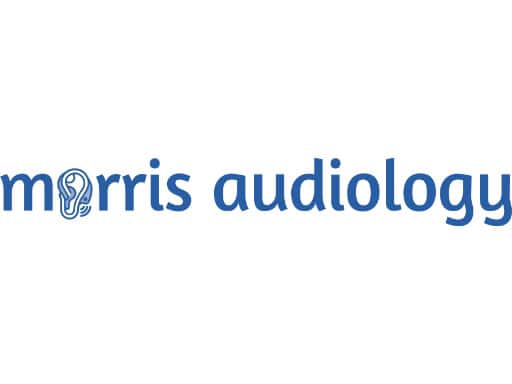Morris Audiology logo with ear icon.